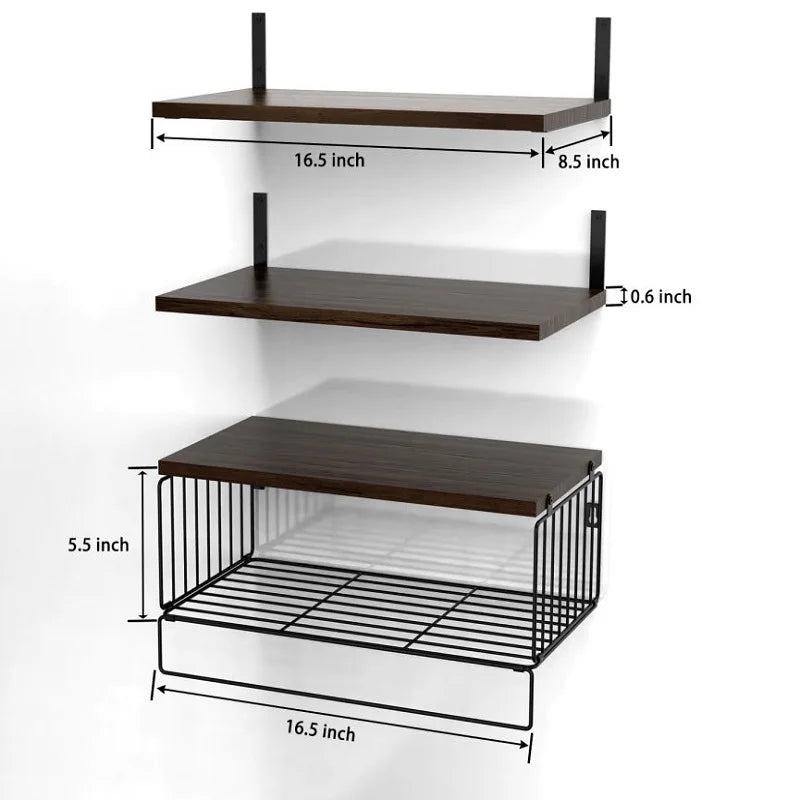 Wall Mounted Floating Shelves 3 Wood Bathroom Shelves Farmhouse Floating Shelf Bathroom Accessories for Bedroom