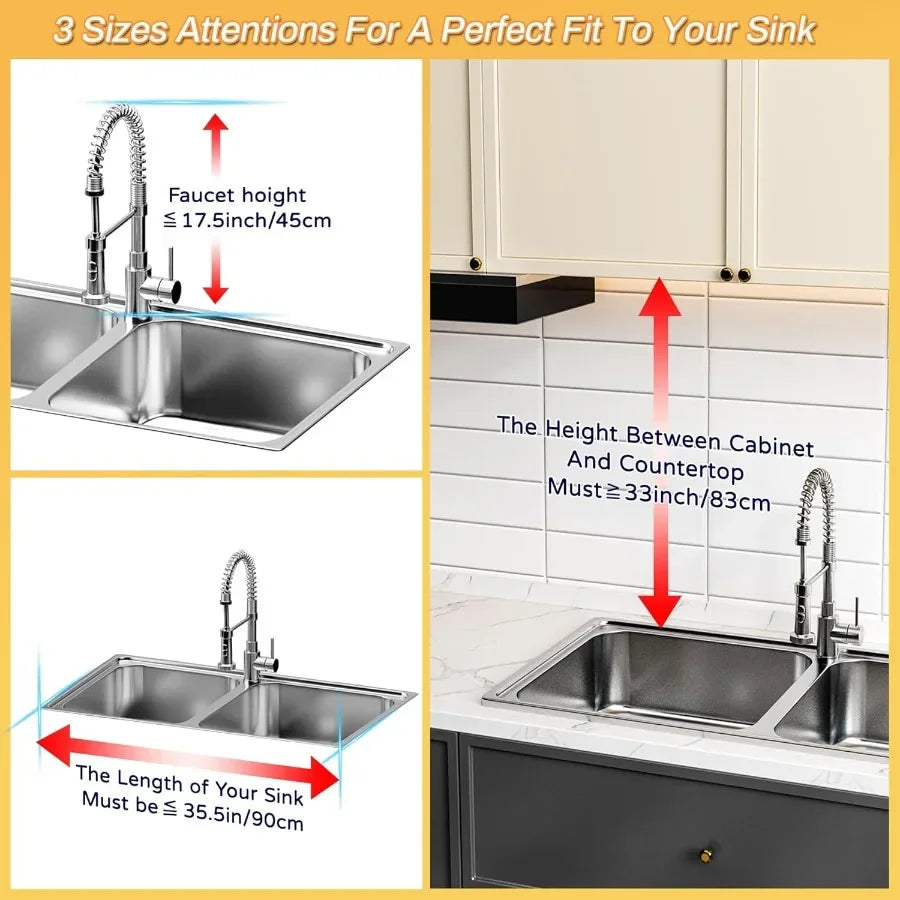 Over The Sink Dish Drying Rack Expandable Height and Length22.6 35.5 L SnapOn Design 2 Tier Large Dish Rack